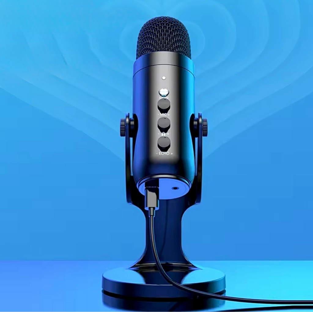 Haomuren USB Condenser Mic with Phone Adapter & Headphone Output