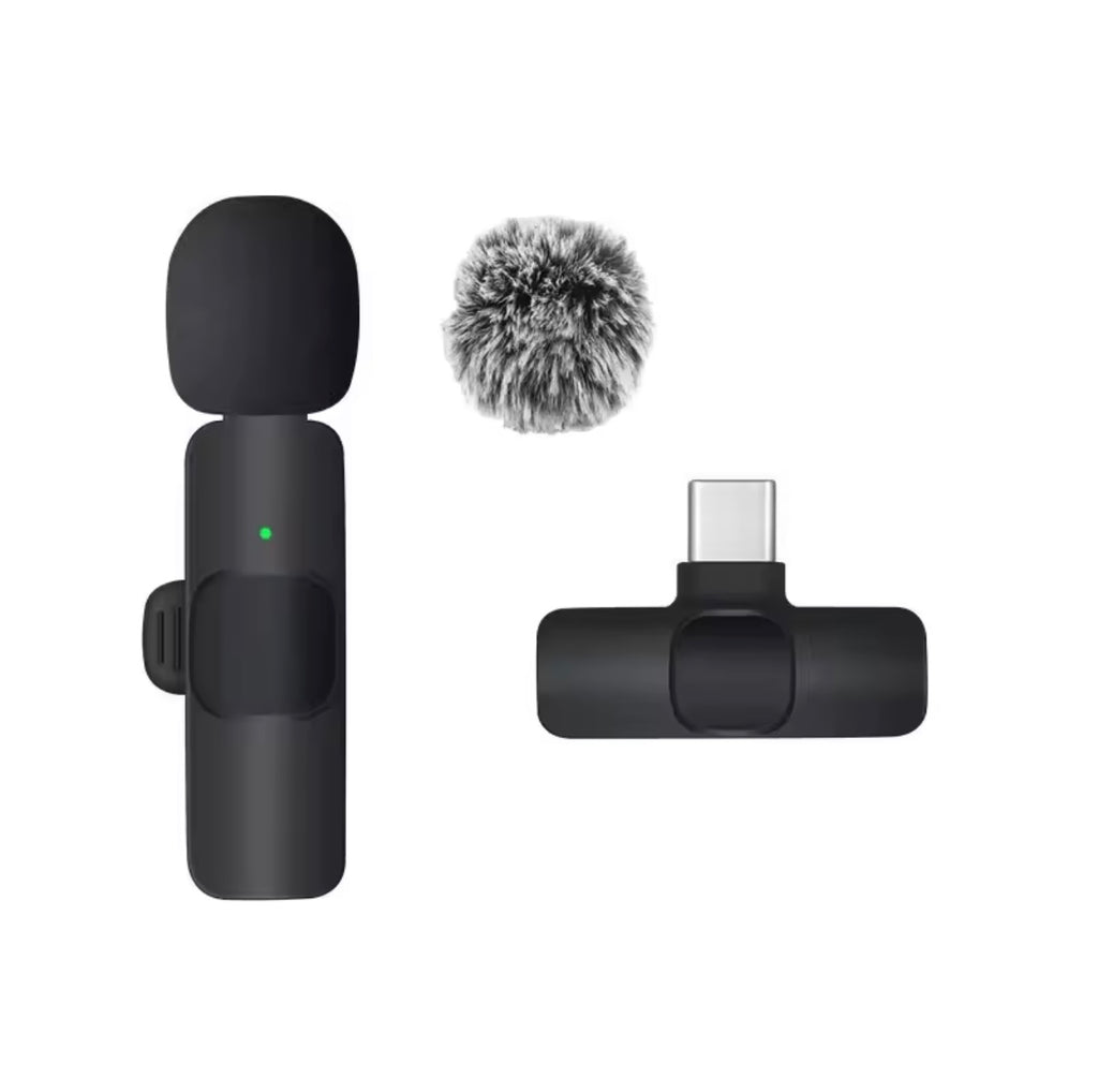 Wireless Lavalier Microphone – Mini Noise-Cancelling Mic