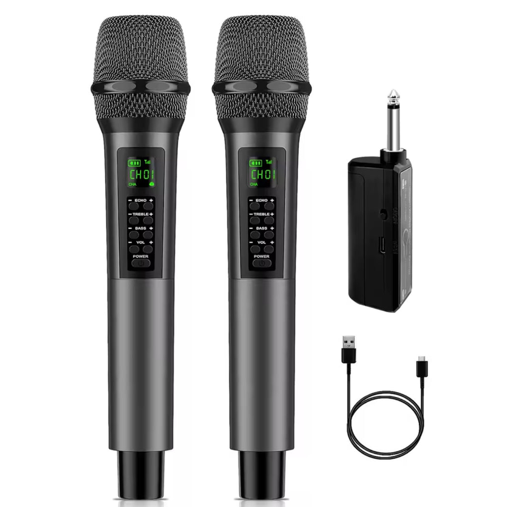 Heikuding Wireless Dynamic Mic System with Rechargeable Receiver