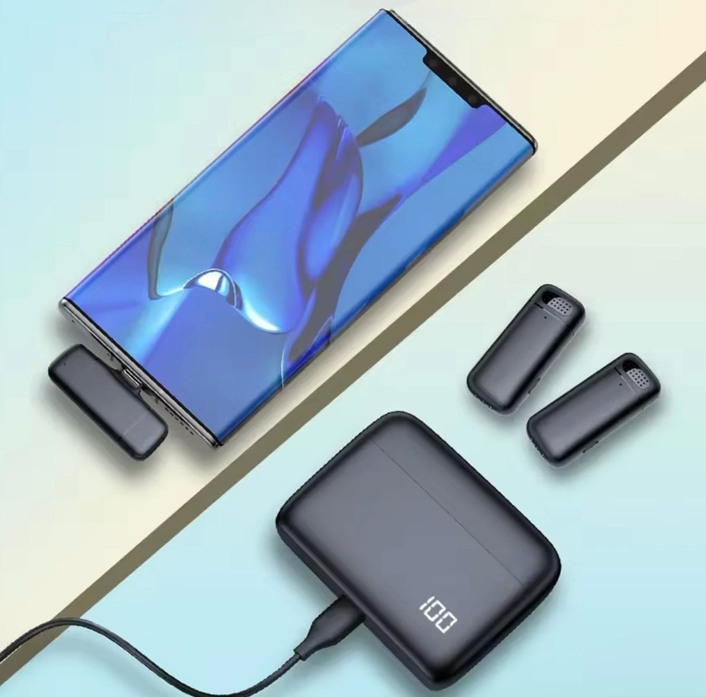 Premium Wireless Lavalier Microphone with Charging Case